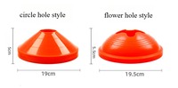 Lot de 50 cônes de signalisation d'agilité en PE, épaissis, 19 cm, 26g, pour entraînement sportif, football, coaching et pratique, colorés et souples