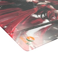 Tapis de souris en verre imperméables personnalisés OEM ODM avec différents traitements de surface, design anime cool, gaming 2.5D, bords arrondis