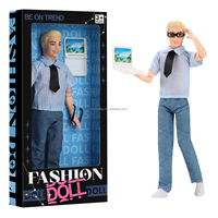 1:6 échelle 31CM peluche poupée enfants garçon poupée carrière rêveur PDG médecin capitaine surfeur explorateur titres vinyle matériel vêtements