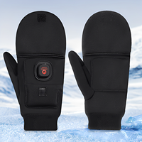 Gants chauffants électriques sans doigts, demi-mains chauffantes, chauffe-mains d'hiver pour le travail, le vélo, le ski, les activités de plein air, la neige