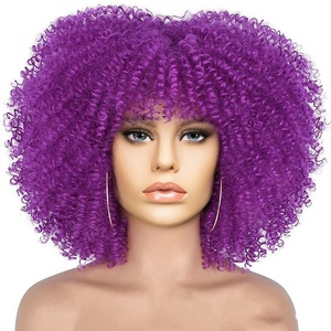 Peluca Explosiva AliExpress para Mujer Europea y Americana, <span class=keywords><strong>Cabello</strong></span> <span class=keywords><strong>Corto</strong></span> Rizado, Seda de Alta Temperatura, Hecha a Máquina, Puede Permanecer y Teñirse - Product Image 5