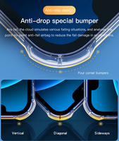 Funda transparente de TPU a prueba de golpes para teléfono móvil, carcasa superior para iPhone