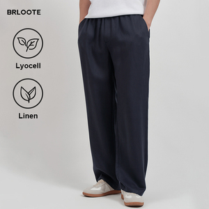 <span class=keywords><strong>Pantalones</strong></span> Casuales para Hombre BRLOOTE, <span class=keywords><strong>Pantalones</strong></span> de <span class=keywords><strong>Lino</strong></span> Lyocell, <span class=keywords><strong>Pantalones</strong></span> Esenciales, <span class=keywords><strong>Pantalones</strong></span> Deportivos con Cordón para Hombre, <span class=keywords><strong>Pantalones</strong></span> con Logotipo Personalizado - Product Image 2