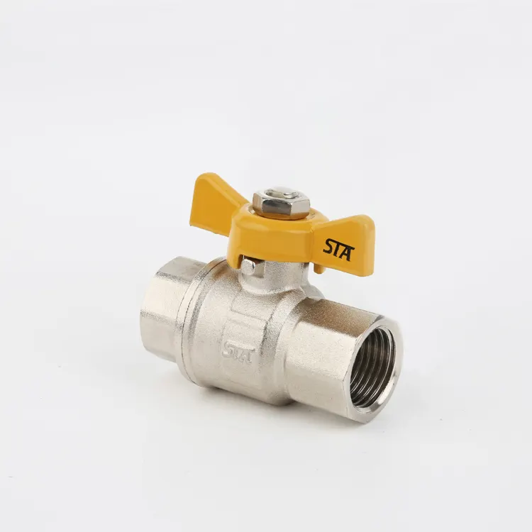 STA.1052 china suppliers 3/8" 1" inch Female Thread BSPT naturalgaspipe fittings with butterfly handle brass gas valve