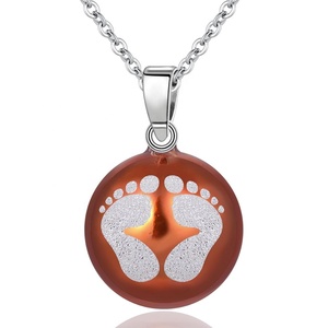 Cadeau de noël bébé empreinte Émail Bola de Grossesse Carillon Bola Pendentif - Product Image 1