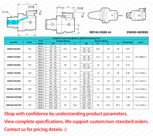Dụng cụ khoan lỗ sâu đầu chính xác, loại cầu, thanh dụng cụ khoan cho trung tâm gia công, dụng cụ khoan hoàn thiện có thể điều chỉnh - Product Image 6
