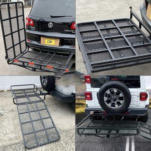<span class=keywords><strong>Porte</strong></span>-bagages pliable pour attelage arrière de 2 pouces, capacité de <span class=keywords><strong>500</strong></span> lb, panier à bagages avec support de toit, support d'attelage pour toit de voiture - Product Image 2