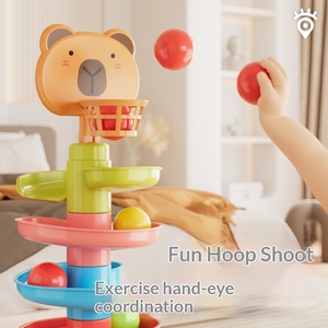 Jouet éducatif en plastique avec piste à billes, empilable, rotatif, interactif parent-enfant, pour enfants de 0 à 24 <span class=keywords><strong>mois</strong></span>, unisexe - Product Image 4