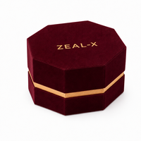 Boîtes à bijoux en velours de luxe pour colliers, boucles d'oreilles et bagues, emballage cadeau en gros
