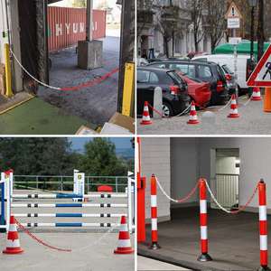 6/8/10Mm Rood Wit Trafficsafety <span class=keywords><strong>Plastic</strong></span> Barrière Keten Voor Verkeer Kegels - Product Image 4