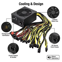 Vente directe usine ALEO 4U Alimentation silencieuse ATX 2000W 20+4 broches 12V Prise en charge de 8 connecteurs de cartes graphiques Serveur Stock Noir Matériel PC