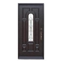 Porte extérieure pré-montée, taille 3/0 x 6/8 pouces, design moderne, en fibre de verre, porte d'entrée principale, marché nord-américain, usage résidentiel et pour appartements