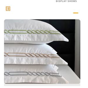 Ensemble <span class=keywords><strong>de</strong></span> literie brodé 100% coton 300T 400T pour usage domestique, ensemble <span class=keywords><strong>de</strong></span> draps en coton, draps en coton <span class=keywords><strong>de</strong></span> luxe, ensembles <span class=keywords><strong>de</strong></span> literie en lin - Product Image 5