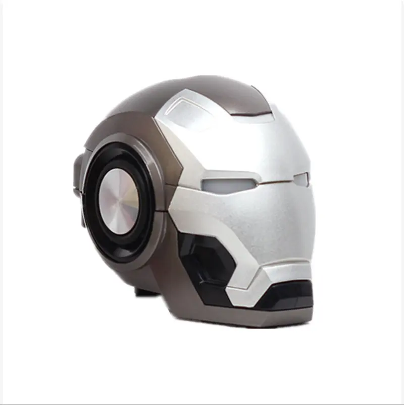 Factory Unique Design Innovation Iron Man mini speaker with LED eyes audio mini BT woofer Car outdoor speakers manufacturer