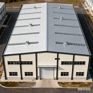 โกดังโครงสร้างเหล็กโลจิสติกส์ - โครงเหล็กเบาสำเร็จรูปทันสมัย ดีไซน์แข็งแรงและประหยัดพลังงาน - Product Image 2