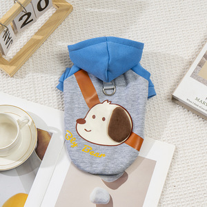 Ventes chaudes Hiver Mignon Motif de dessin animé à capuche Conception à deux pattes Tissu <span class=keywords><strong>en</strong></span> polyester Sweat à capuche pour animaux de compagnie pour chats et chiens - Product Image 6