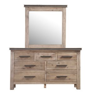 Commode de luxe moderne de marque ATLAS à 7 tiroirs en chêne massif, pin et bois d'acacia pour le rangement de la chambre à coucher, meubles de haute qualité - Product Image 3