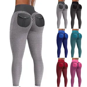 Özel Logo yüksek bel Push Up spor spor koşu koşu spor kadınlar egzersiz spor fitness yoga giyim pantolon