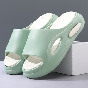 Sandales d'été pour couple, semelle souple, talon épais, résistantes à l'usure, pour hommes et femmes, vert avocat, blanc, taille 36 40 - Product Image 1