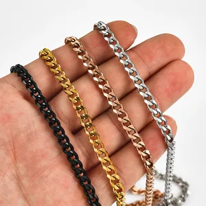 Collier massif en acier inoxydable pour homme, chaîne gourmette Miami Cuban, collier ras du cou pour femme, bijou de cou en métal style punk rock pour garçon, accessoire cadeau - Product Image 2