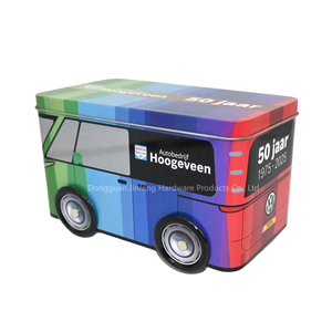 Food Grade Bus Shaped Tin Box Custom Printed Vintage <b>Coach</b> Bus Metal Tin Can for Candy Cookie Chocolate Snack Gift Packaging - Product Image 2