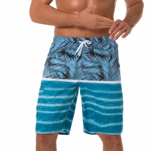 Stripe custom print men high quality 100% polyester beach wear shorts mens swim shorts in pakistan
