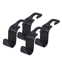 Crochet de fixation pour appuie-tête de siège de voiture en fibre de carbone, organisateur de rangement universel pour véhicule, pour sac à main, sac à main, manteau