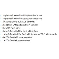 Carte mère de station de travail ATX MW53-HP0 avec un seul processeur Intel W790 LGA 4677, prise en charge DDR5