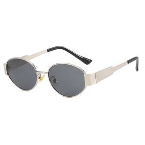 Lunettes de soleil vintage à monture ronde et ovale, style européen et américain, pour un look tendance et un look urbain, unisexe - Product Image 4