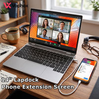 Moniteur portable sur mesure de 14 pouces avec clavier, batterie 5000 mAh et prise jack 3,5 mm pour l'apprentissage à distance et les réunions en ligne