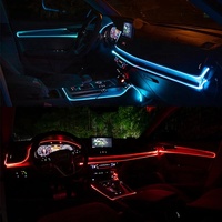 Bande lumineuse d'ambiance RVB pour voiture, éclairage décoratif intérieur 12V, néon LED 5M 6M