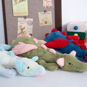 Simpatico cartone animato arcobaleno Matcha Dragon peluche piccolo cielo drago volante bambole di animali di pterosauro blu dinosauro - Product Image 4