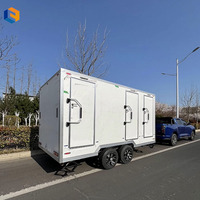 Toilettes mobiles professionnelles haut de gamme en acier avec deux compartiments pour appartements et hôpitaux