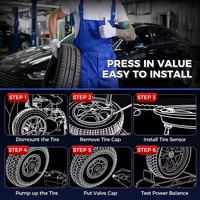 Système de surveillance de la pression des pneus LAUNCH X431 LTR-05S TPMS, capteur à double fréquence 315/433 MHz, valve métallique programmable, capteur RF LTR05S