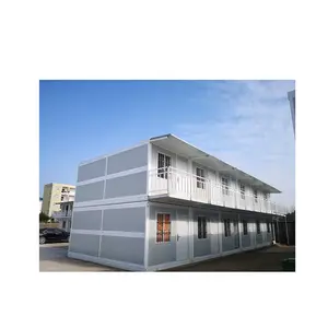 Casa contenedor plegable para exteriores, estructura de acero prefabricada, apilable