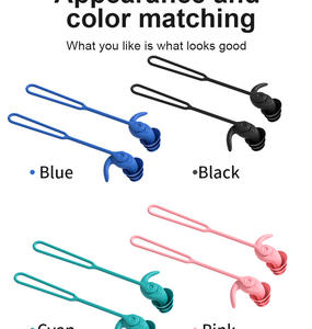 للبيع بالجملة سدادات أذن مشهورة مقاومة للماء قابلة للتعديل بحبل معلق للحد من الضوضاء ومكافحة الضياع للسباحين - Product Image 5