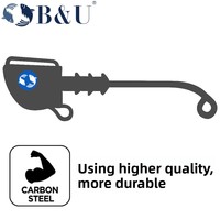 Ensemble d'hameçons à tête plombée B&U pour la pêche en mer + appât artificiel souple à queue en T 110 mm/33,7 g, leurre de lancer longue distance pour le bar