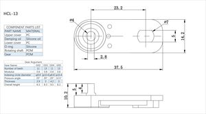 Amortisseur de garniture intérieure de voiture, amortisseur de couvercle de siège de toilette <span class=keywords><strong>à</strong></span> fermeture douce, amortisseur rotatif <span class=keywords><strong>à</strong></span> contrôle de couple pour panneau d'appareil de maison intelligente - Product Image 4