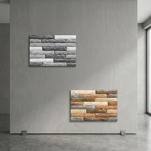 Conception de brique en pierre 3D 300x450mm bâtiment extérieur 12x18 céramique extérieur 30x45cm carreaux de mur vitrés d'élévation brillante - Product Image 2