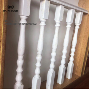 Barandilla de escalera de <span class=keywords><strong>madera</strong></span> tallada, diseño decorativo de color blanco, Moderno - Product Image 2