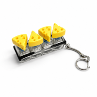 Clé USB Sonore Anti-Stress en Forme de Hamburger de Dessin Animé Personnalisé et Créatif, Jouet Mécanique pour Clavier, Idéal comme Cadeau Promotionnel