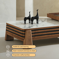 Table basse rectangulaire design minimaliste moderne avec plateau en marbre, meubles de luxe, table à thé haut de gamme pour la maison