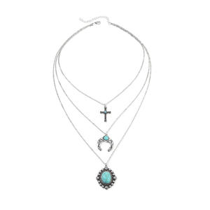 2024 винтажное богемное ожерелье в западном стиле Ковбойское бирюзовое ожерелье для женщин - Product Image 5