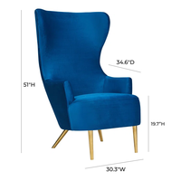 Fauteuil d'appoint moderne de luxe en velours avec pieds en acier inoxydable, dossier haut, pour salle à manger/salon