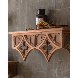 プレミアム品質の手作り天然木の色合いの木製壁掛けラックと棚、壁と家の装飾に - Product Image 5