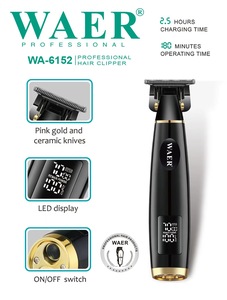 Recortadora de Pelo Profesional WAER - 3 Velocidades Ajustables para Recortar el Cabello y la Barba con Base, Herramienta de Barbería Inalámbrica Portátil - Product Image 3