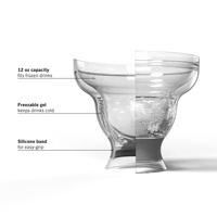 Haute qualité Double paroi Gel givré congélateur glace refroidissement tasses 16oz en plastique tasse de bière en plastique sauce à salade en plastique tasse de gel de silice