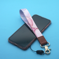 Correa de Lujo para Teléfono con Diseño de Pulsera, Llavero de Cuero PU, Correa de Poliéster con Logotipo Personalizado, Venta al Por Mayor
