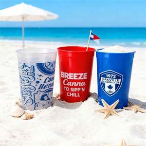 Gobelet en plastique PP à paillettes changeantes de couleur, logo personnalisable, couvercle, paille, boisson directe, anti-fuite, capacité de 8 à 32 oz, utilisation en fête, unisexe - Product Image 1