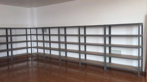 Étagère de rangement métallique réglable à 5 niveaux, étagère <span class=keywords><strong>d</strong></span>'<span class=keywords><strong>angle</strong></span> en acier personnalisable pour <span class=keywords><strong>atelier</strong></span> avec protection contre la corrosion - Product Image 4